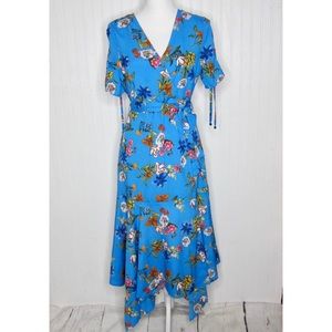 Calvin Klein Faux Wrap Floral Dress Size 8